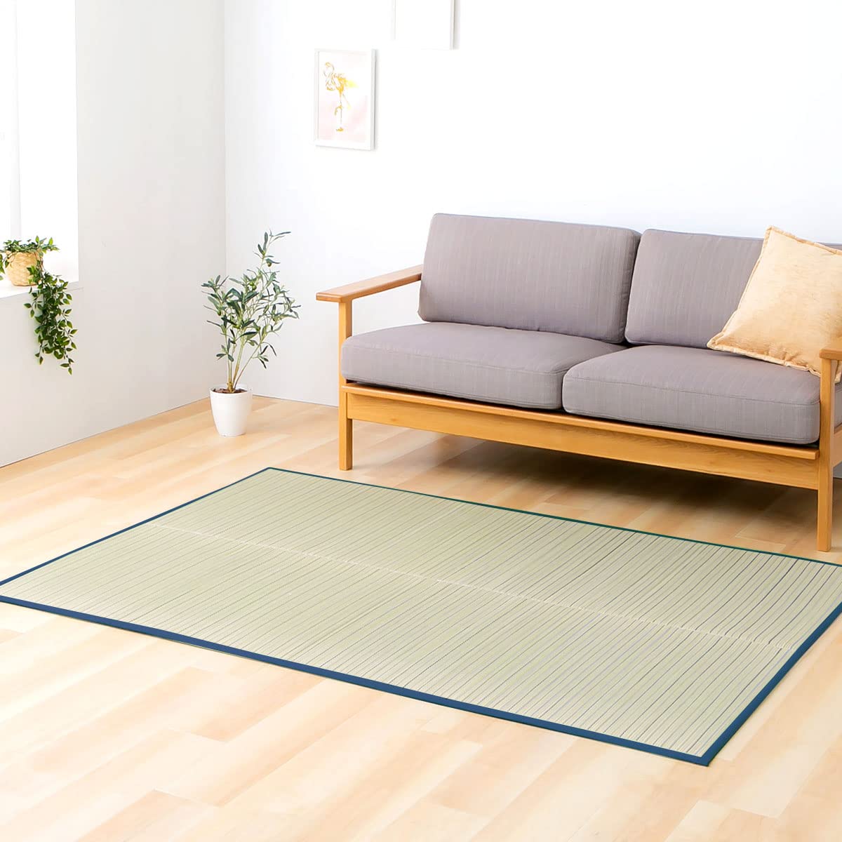 Amazon | ぼん家具 い草 ラグ カーペット 夏用 いぐさラグ 約1.5畳